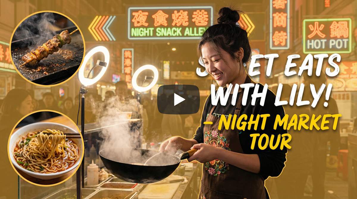 17c一起草夜市美食视频